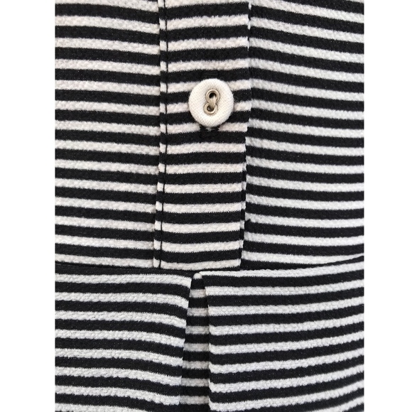 Eva Franco Anthropologie Striped Halter Dress High neck Black White